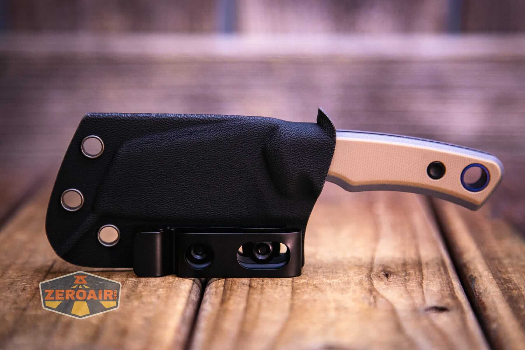 Vosteed Marmoset Sand fixed blade knife in sheath