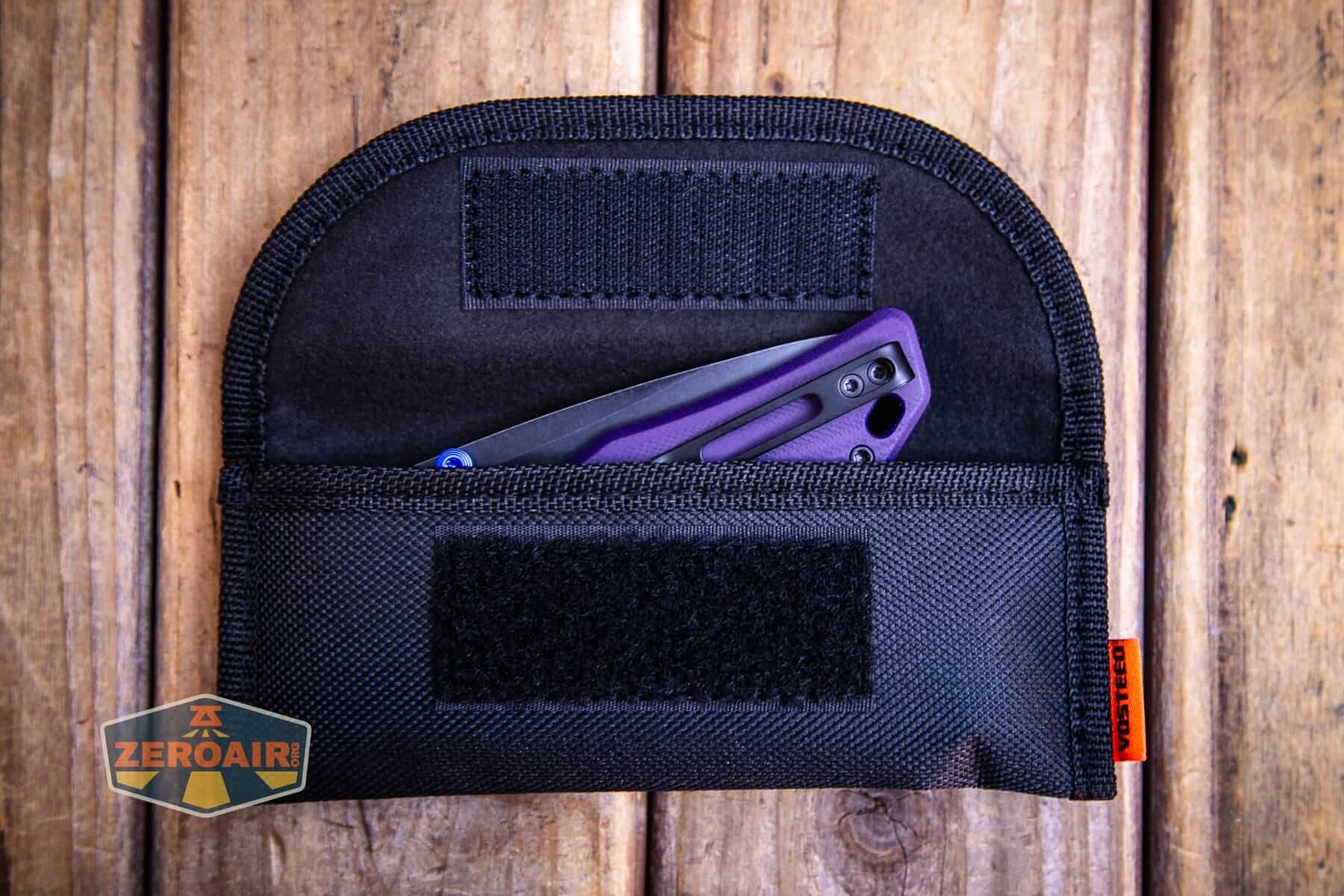 Vosteed Marten 330 Purple knife in pouch