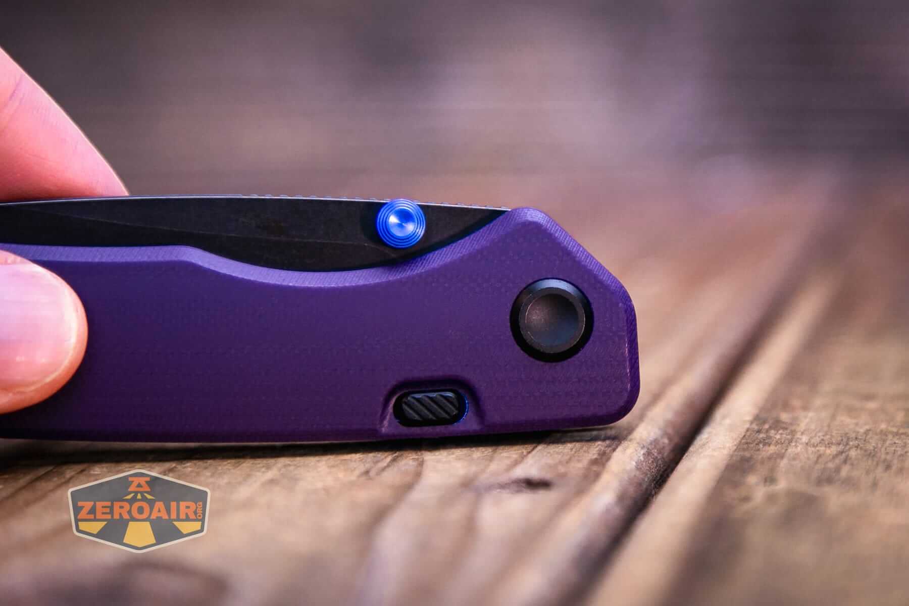 Vosteed Marten 330 Purple knife pivot side view