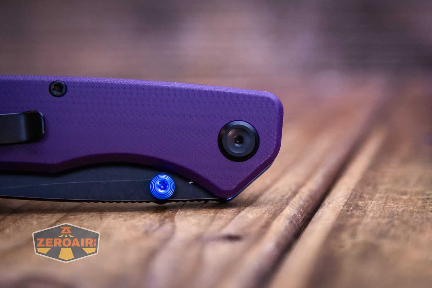 Vosteed Marten 330 Purple knife pivot side view
