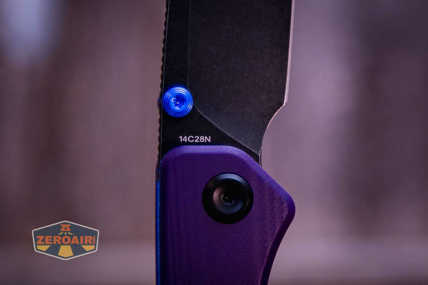 Vosteed Marten 330 Purple knife 14C28N marking