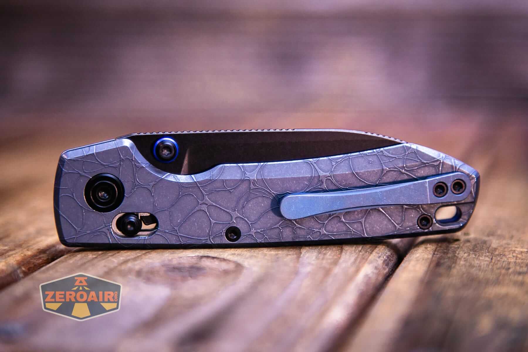 Vosteed Raccoon TiSlim knife closed clip-side view