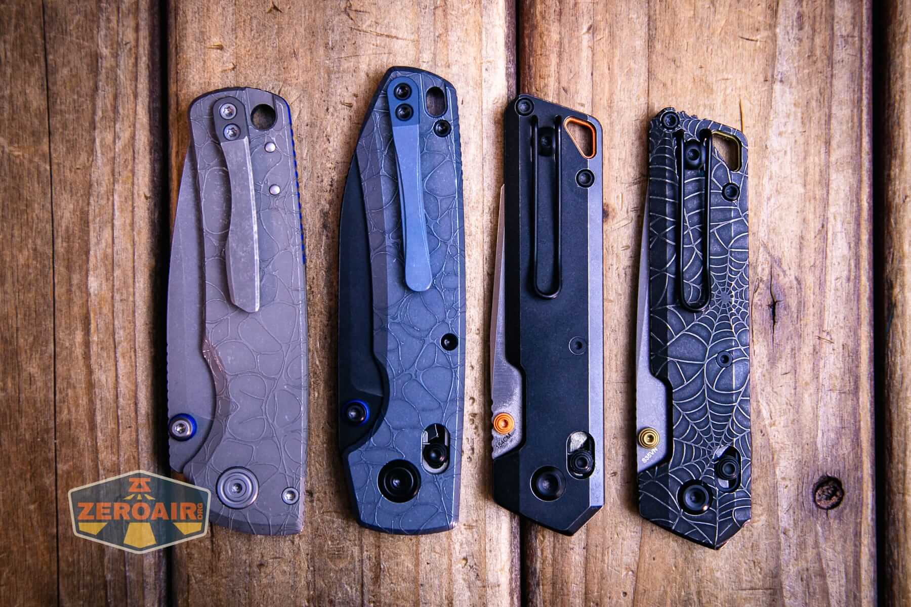 Vosteed Raccoon TiSlim knife with other slims
