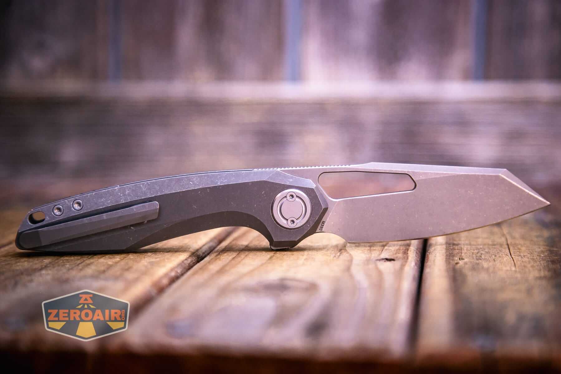 Vosteed Thunderbeast acid wash knife fully open